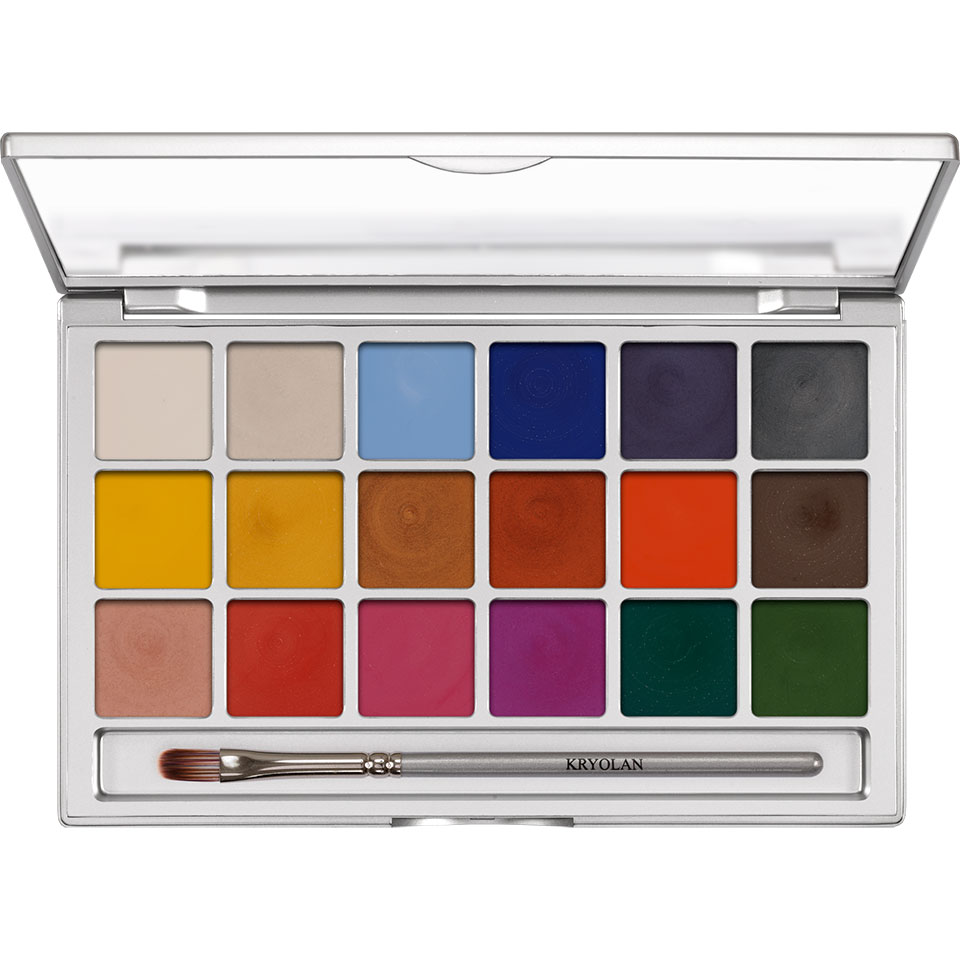 Kryolan Shimmering Vision Palette 18 Colors { Eyeshadow }