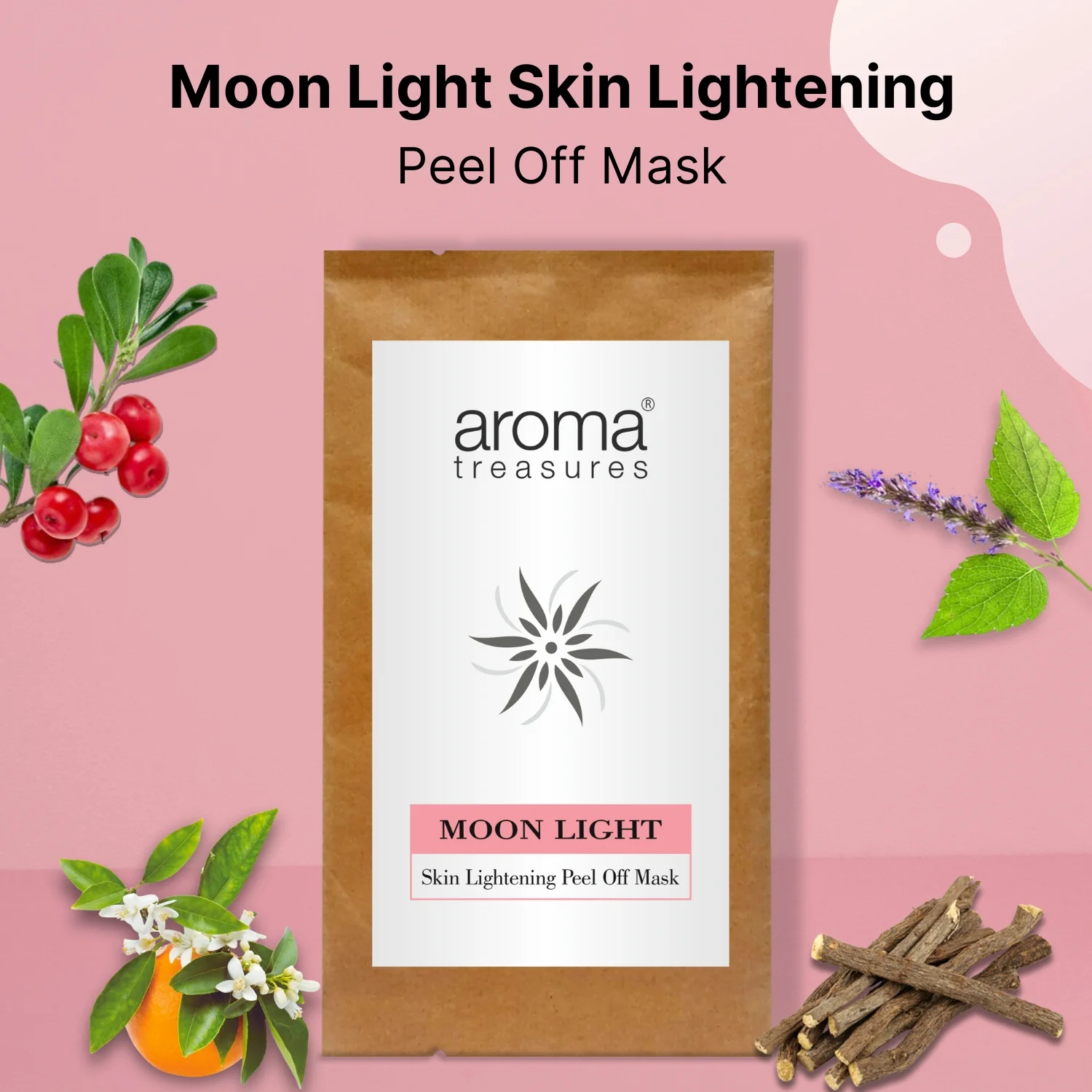 Aroma Treasures Moon Light Skin Lightening Peel Off Mask - 20 gm