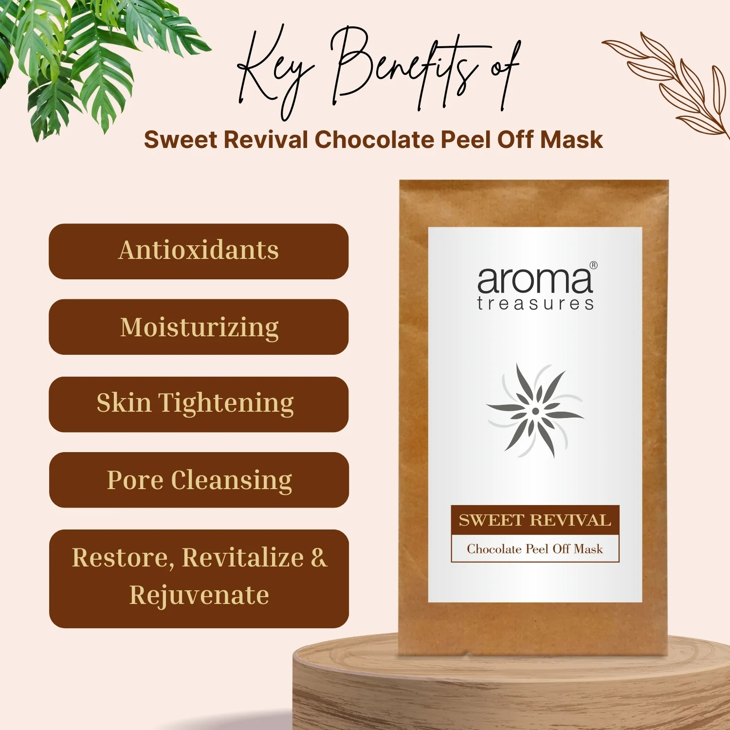 Aroma Treasures Sweet Revival Chocolate Peel Off Mask - 20 gm