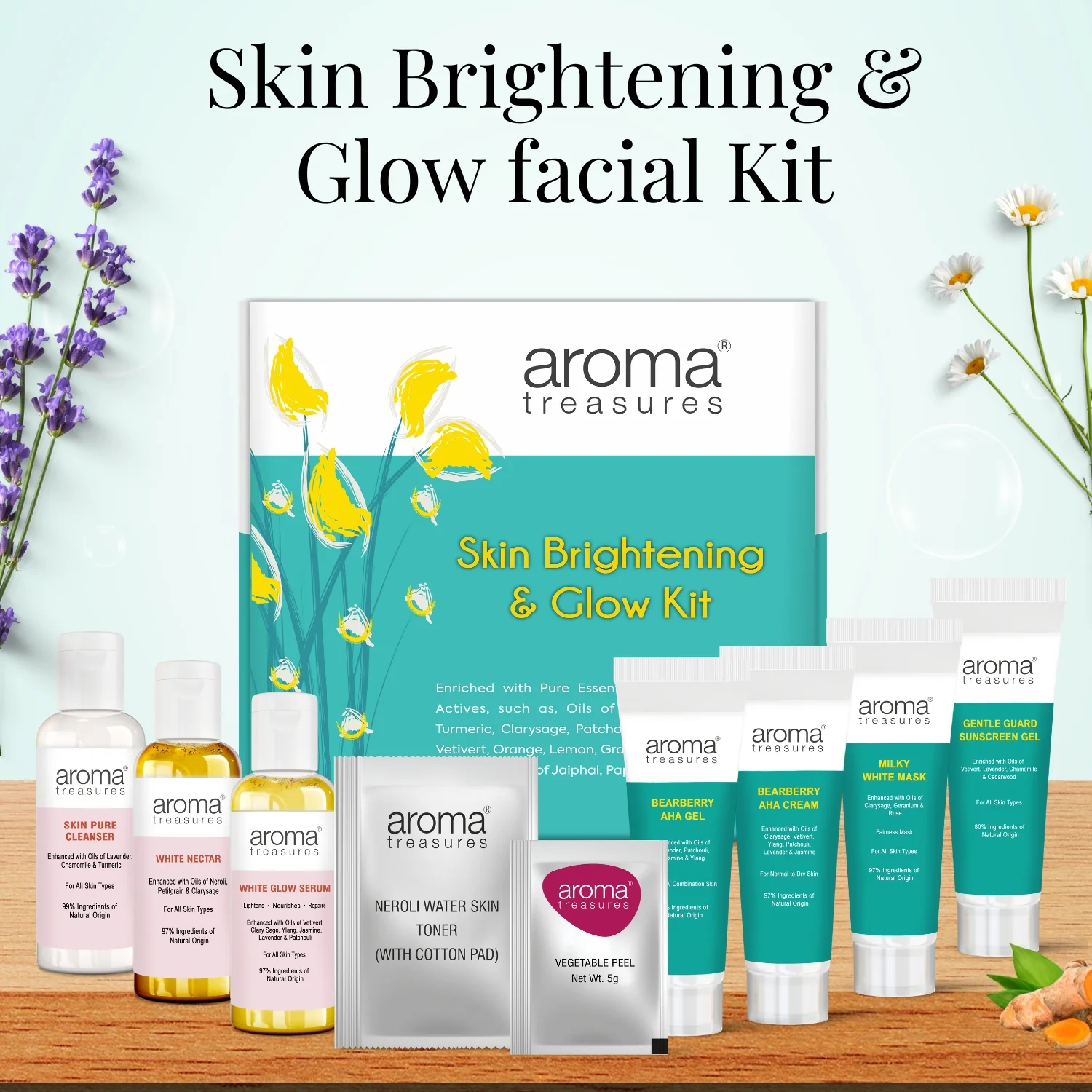 Aroma Treasures Skin Brightening & Glow Kit (260g/ml)