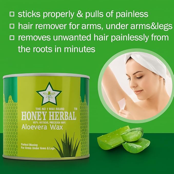 Honey Herbal Aloe Vera Wax 1200g