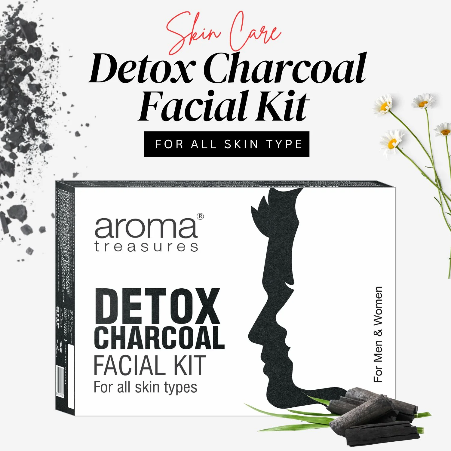 Aroma Treasures Detox Charcoal Facial Kit - For All Skin Types