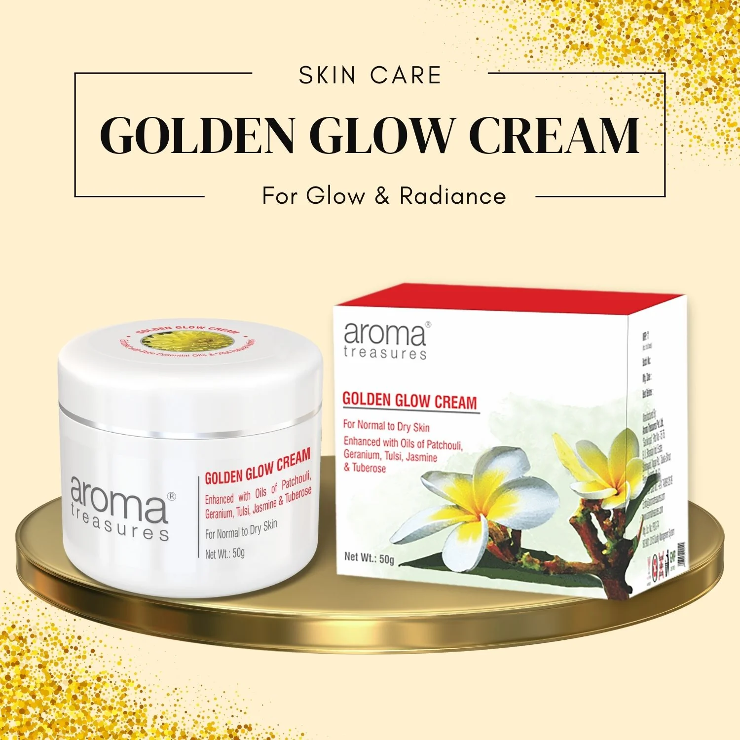 Aroma Treasures GOLDEN GLOW CREAM (For Glow & Radiance) - 50g