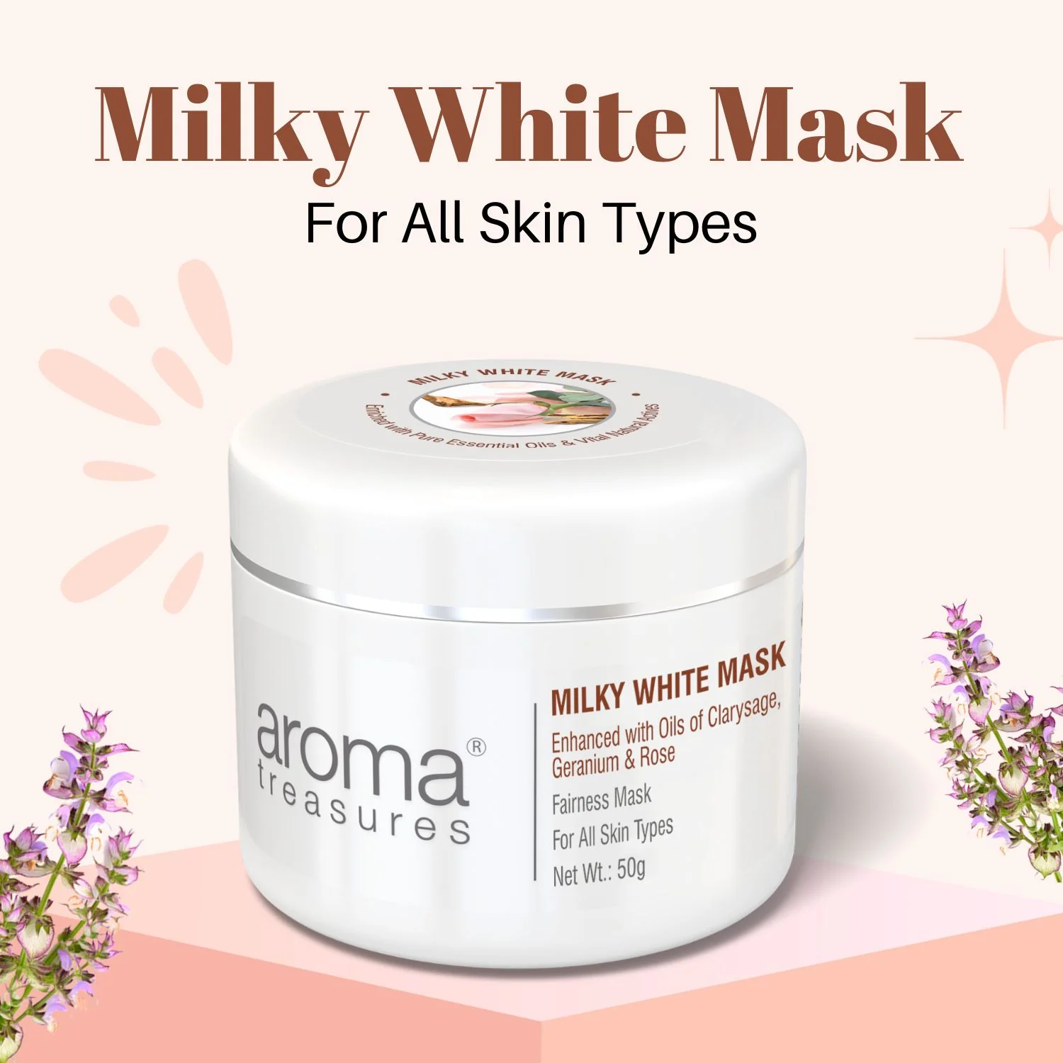 Aroma Treasures Milky White Mask - 50g ( Fairness )