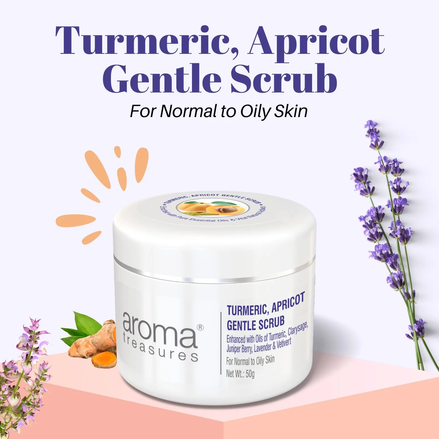 Aroma Treasures Turmeric, Apricot Gentle Scrub 50g