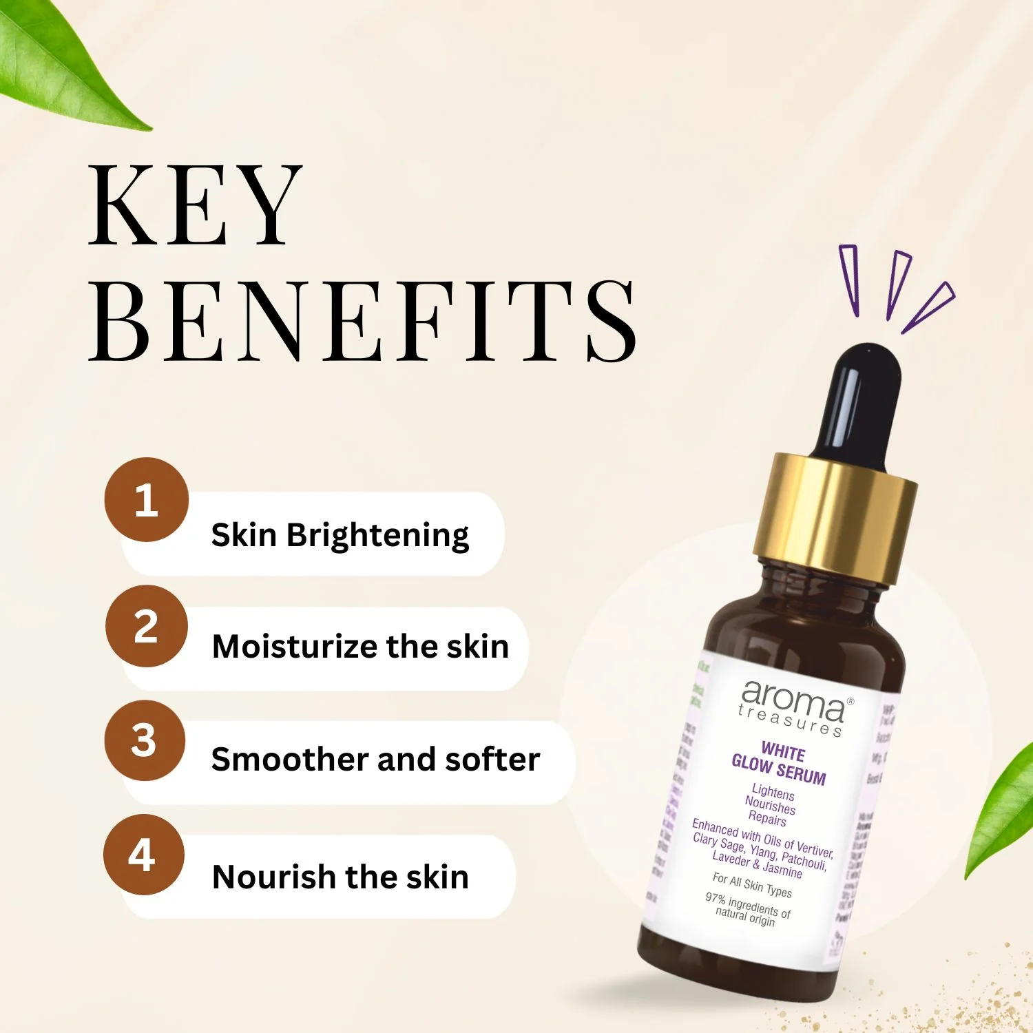 Aroma Treasures White Glow Serum - 30ml
