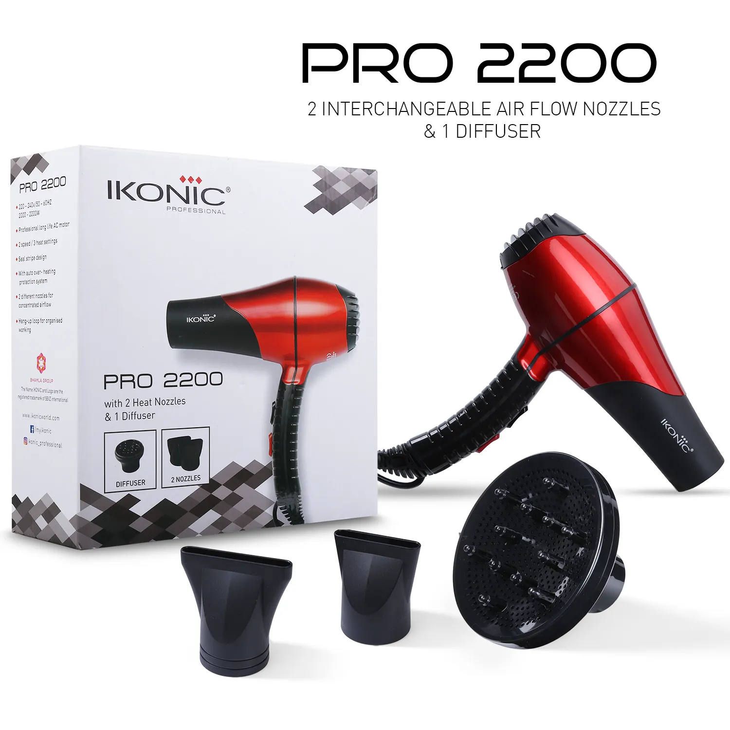 Ikonic Professional Pro 2200 Hair Dryer