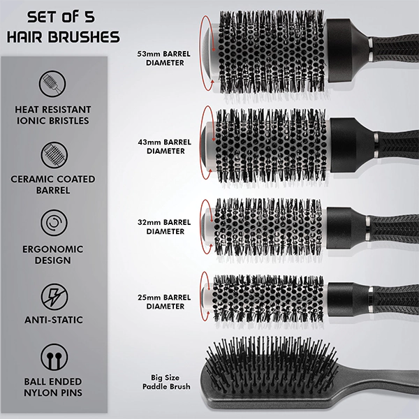 Vega Professional Ceramix Shine Hair Brush Set